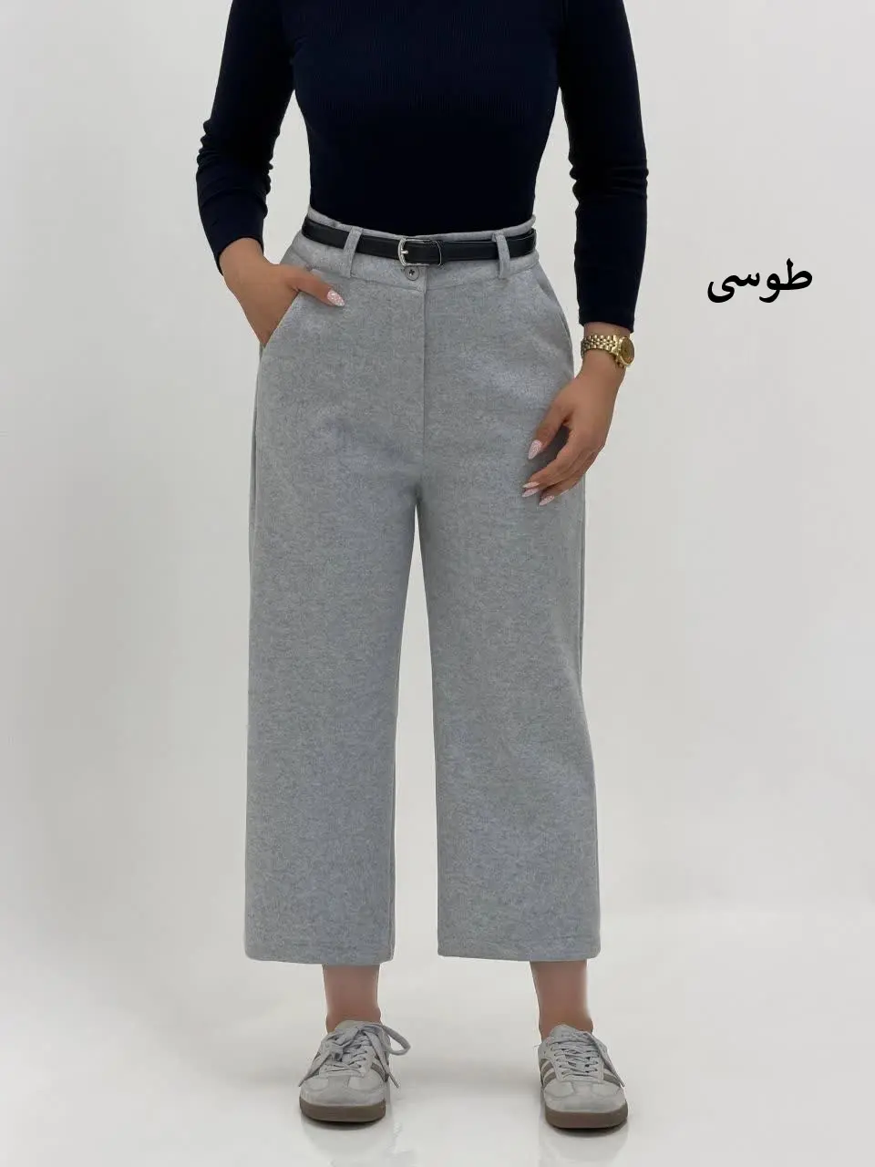 3765-شلوار فوتر واید قد 90